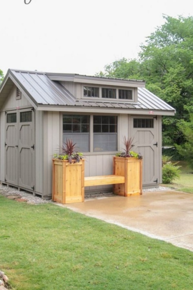 DIY Planter Box Bench