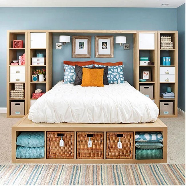 DIY Platform Storage Bed