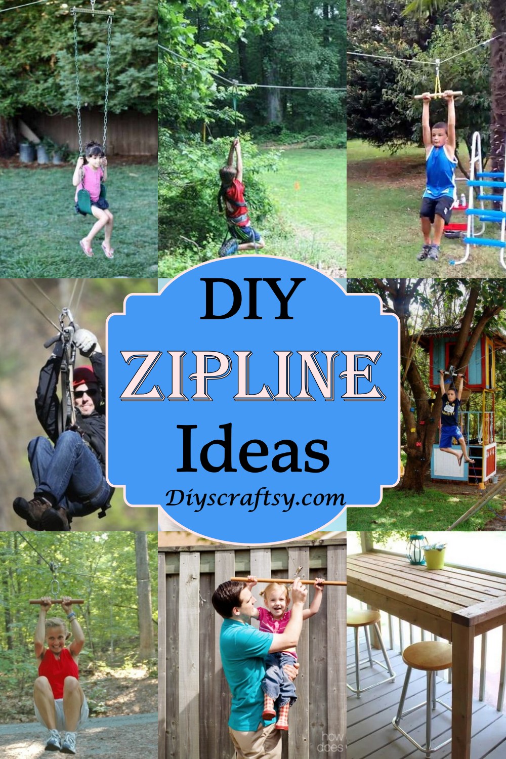 21 DIY Zipline Ideas To Your Backyard DIYsCraftsy