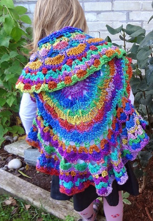 Free Crochet Kaleidoscope Dream Circle Vest