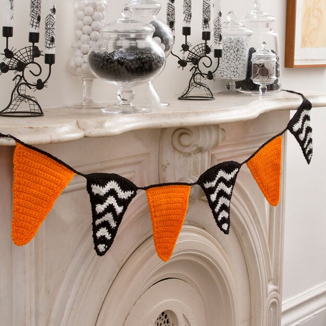 Halloween Crochet Decor Party Banner