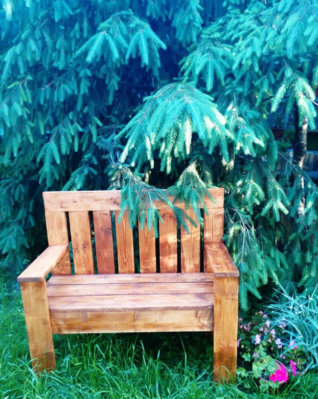 Homemade 2 x 4 bench