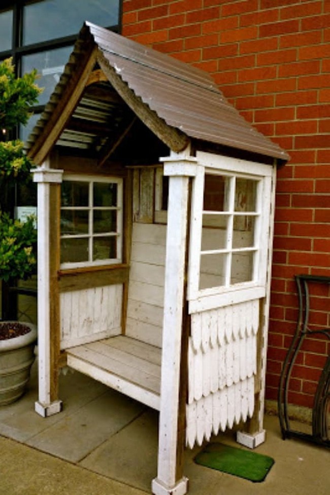 Homemade Covered Sitting Area