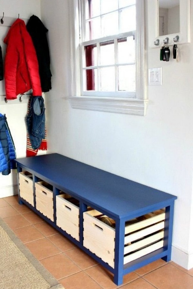 Homemade Shoe Storage Bench