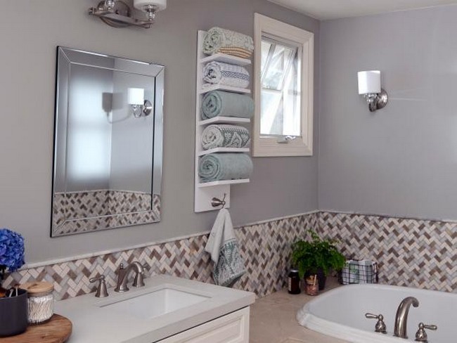 How To Make An Angled Towel Rack