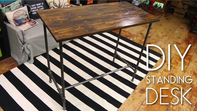 Iron Pipe Standing Desk