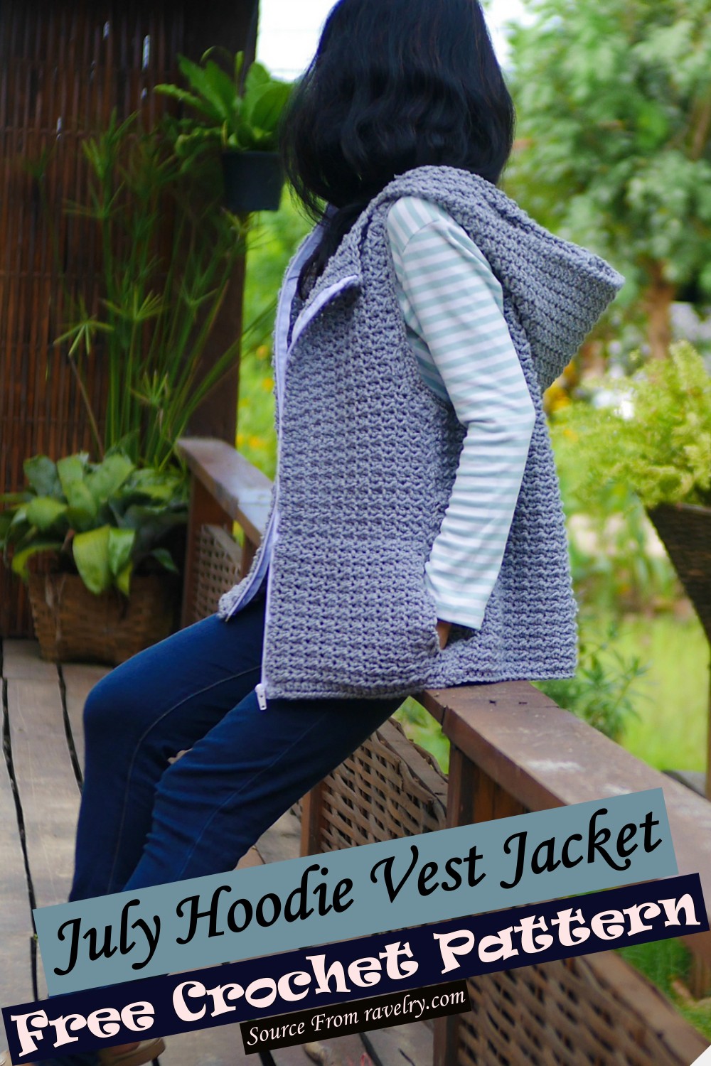 July Hoodie Vest Jacket