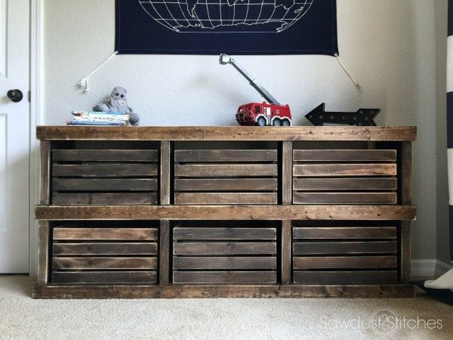 Pottery Barn Inspired Crate Dresser