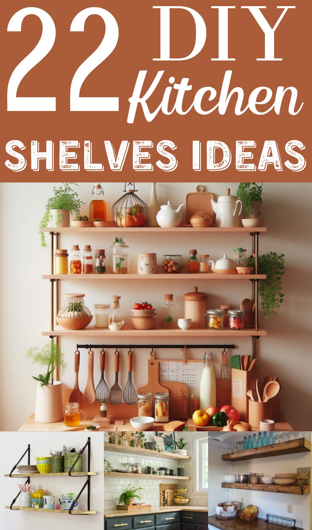 22 DIY Kitchen Shelves Ideas