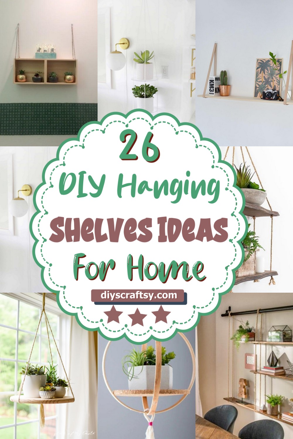 26 DIY Hanging Shelves Ideas For Home