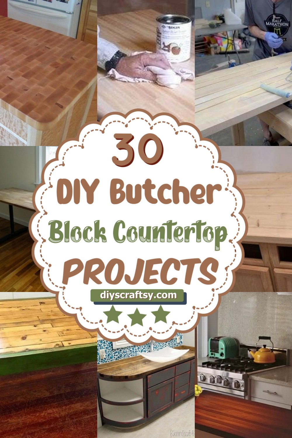 30 DIY Butcher Block Countertop Projects
