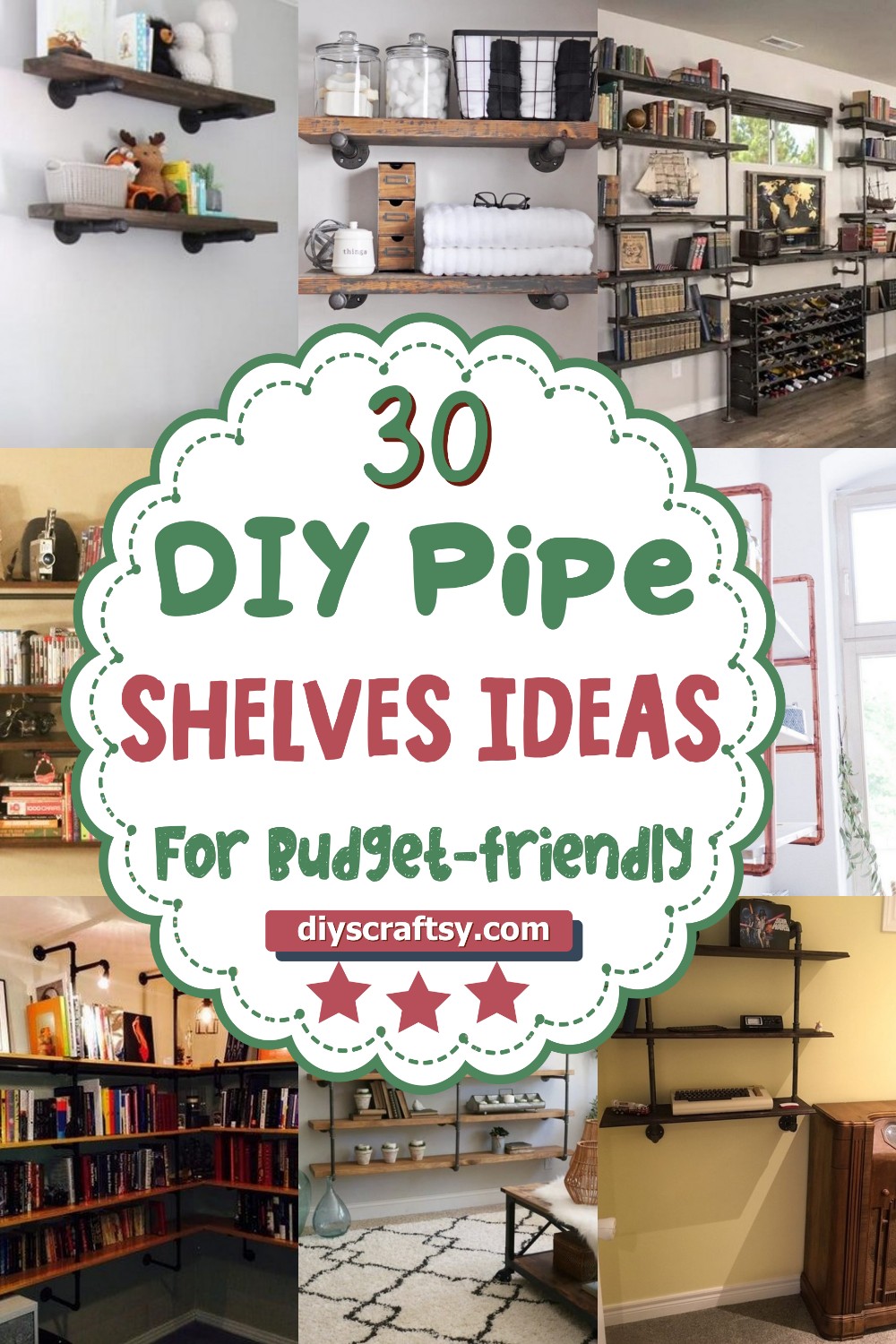 30 DIY Pipe Shelves Ideas For Budget-friendly