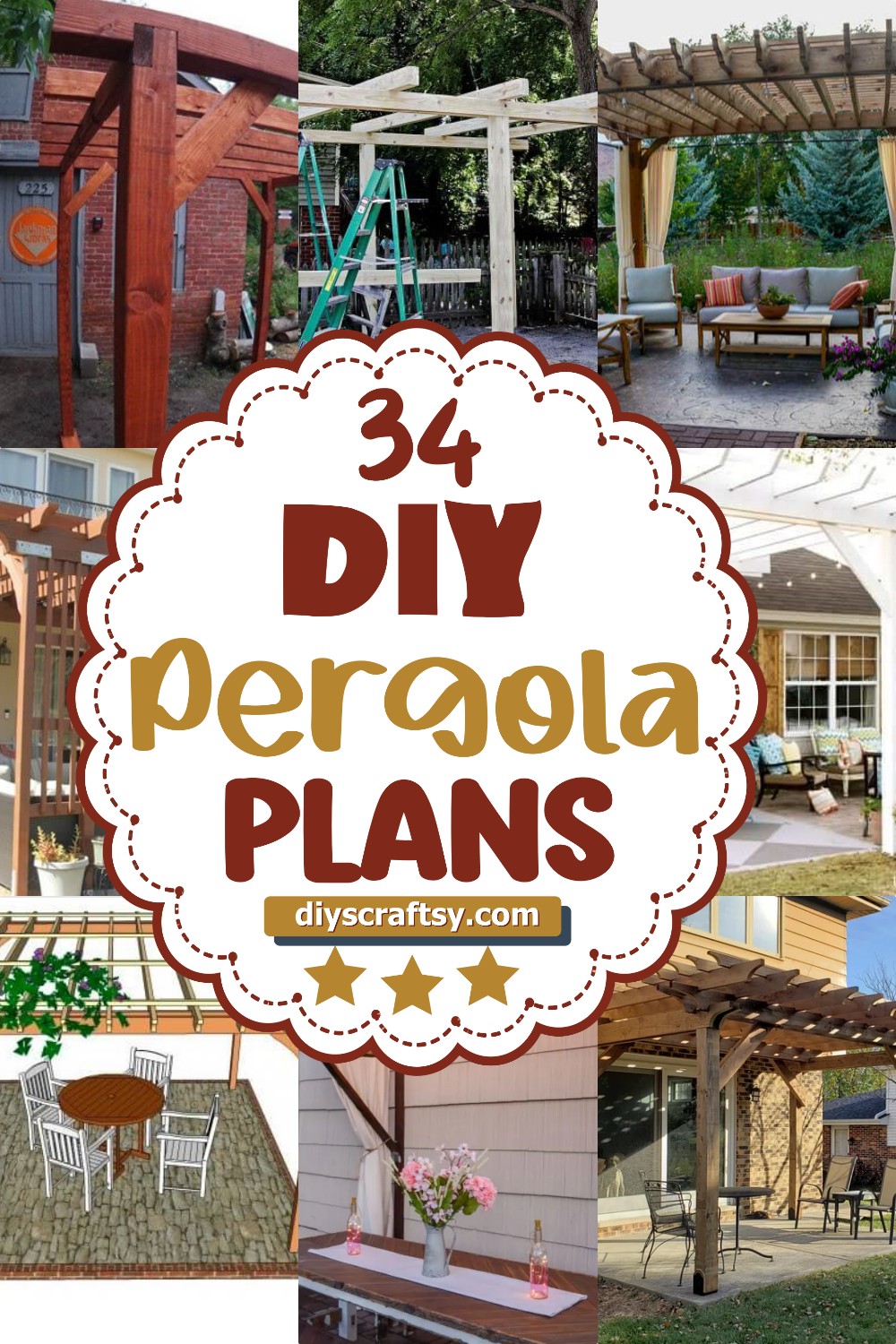 34 DIY Pergola Plans You Can Build Free