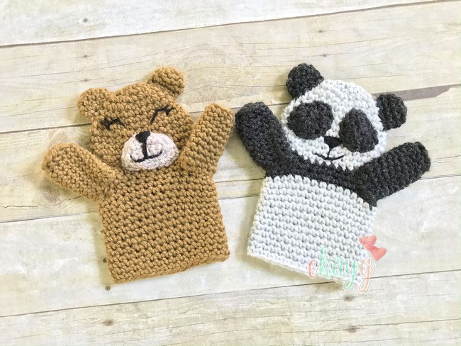 Bear and Panda Puppets