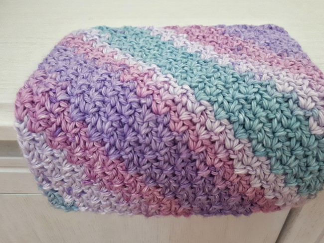 C2C Wattle Stitch Washcloth Crochet Pattern