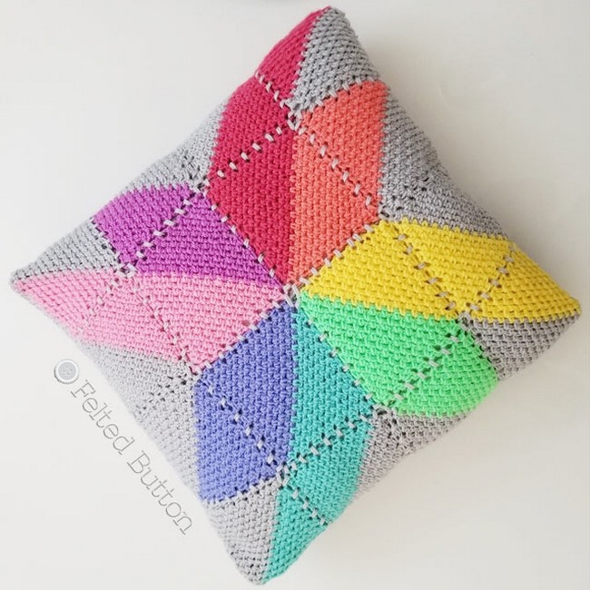 Crochet C2C Prism Pillow Pattern