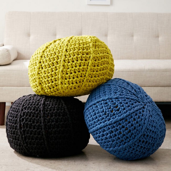Crochet Edge Stitch Pouf