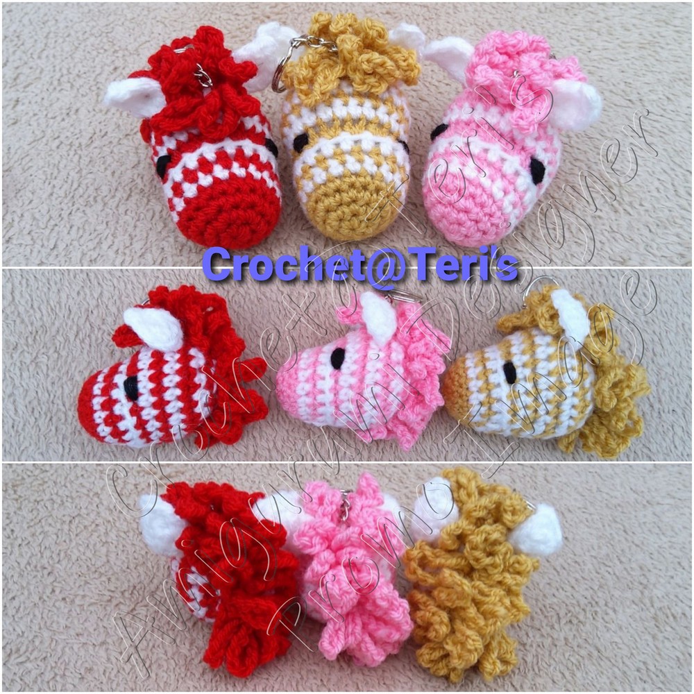 Crochet Zebra Keychain