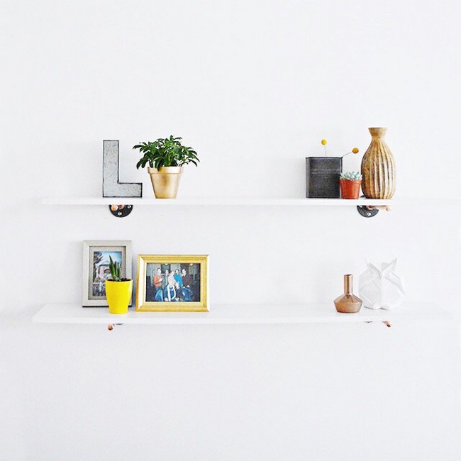 DIY Copper Pipe Shelves