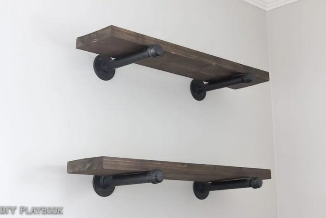DIY Industrial Pipe Shelves