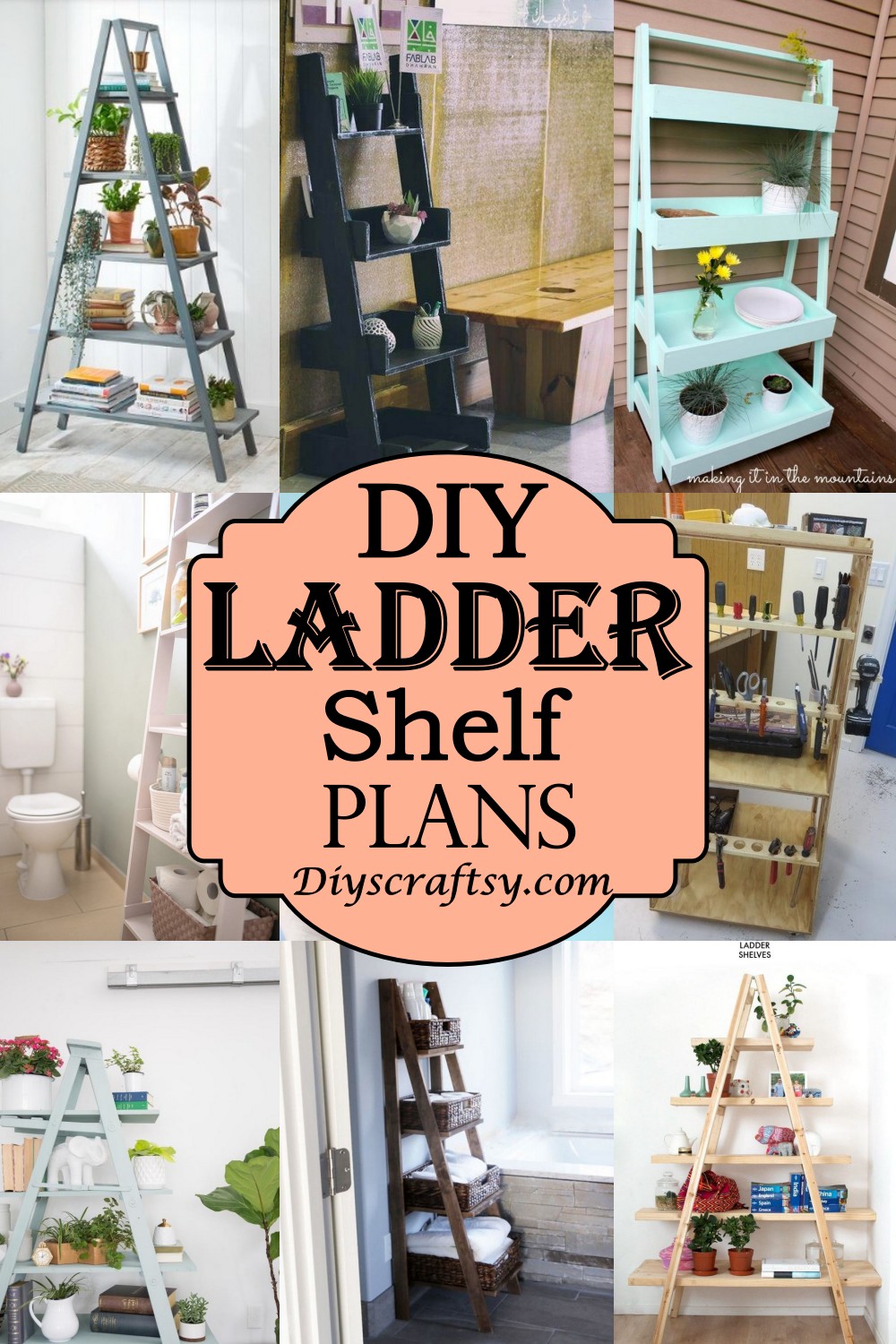 30 DIY Ladder Shelf Plans You Can Build Today DIYsCraftsy