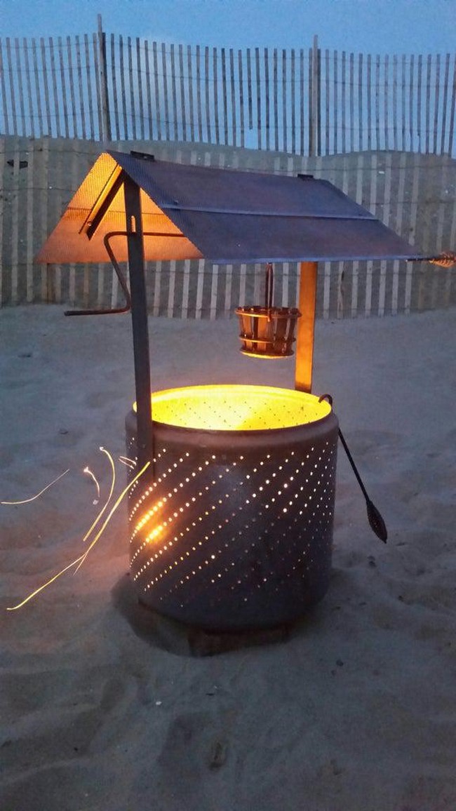 DIY Wishing Well Burn Barrel