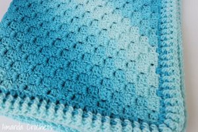 Free Crochet Scuba C2C Baby Blanket Pattern