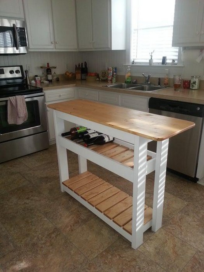 Kitchen Island Wine Rack