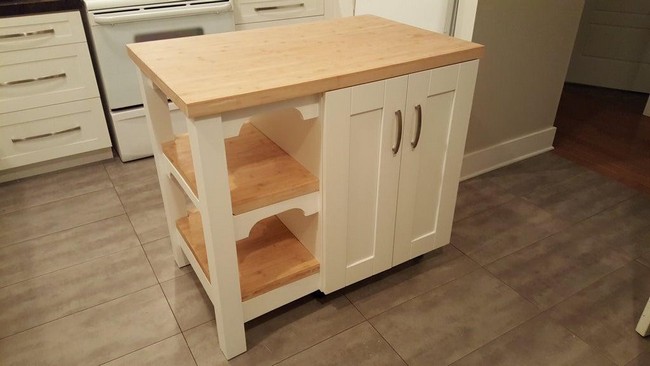 Kitchen Island With Shelf DIY