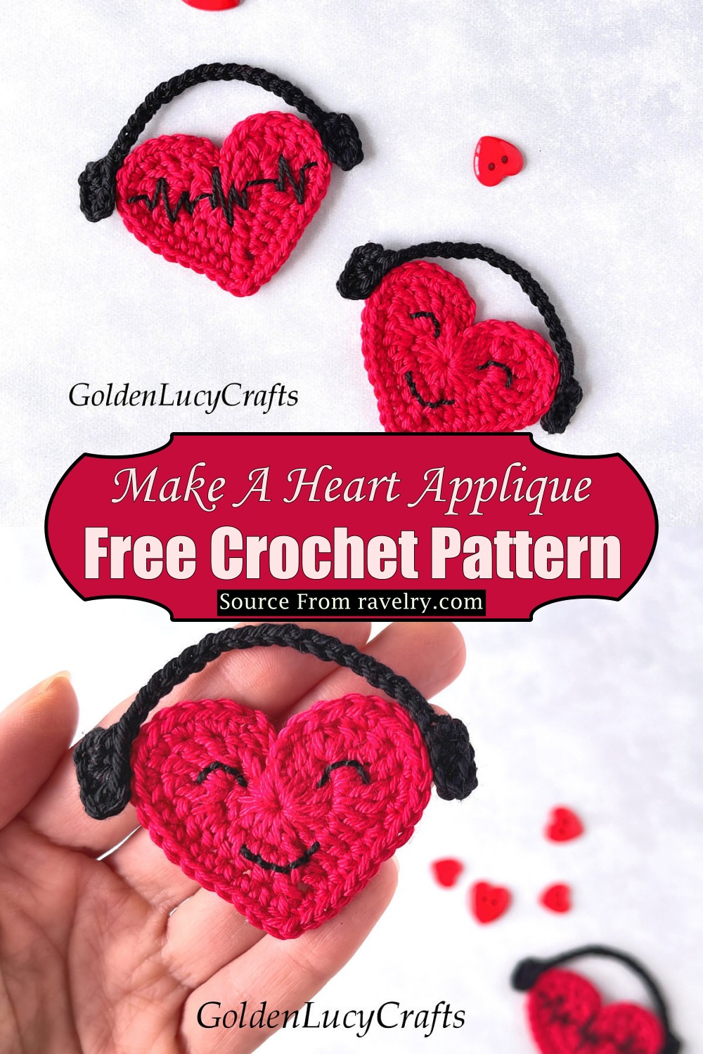 Make A Heart Crochet Applique