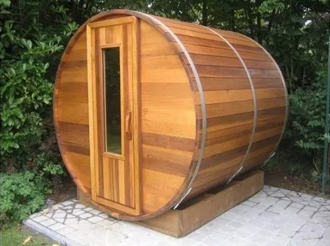 Outdoor Barrel Sauna