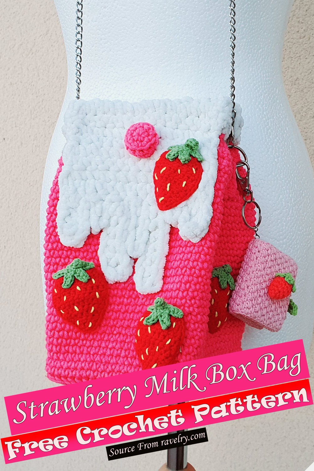 Strawberry Milk Box Bag