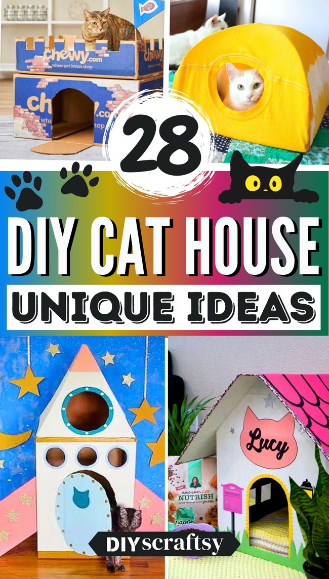 28 DIY Cat House Ideas For Winter