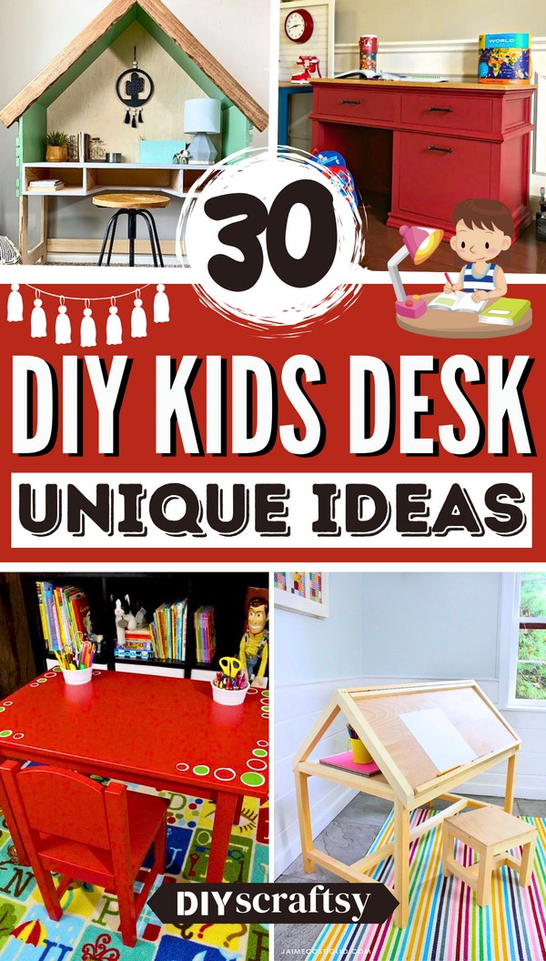 30 DIY Kids Desk Plans You Can Build Easily