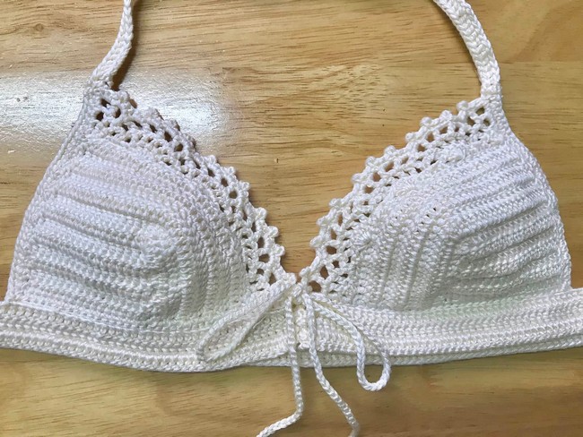 Crochet Front Closure Bikini Top
