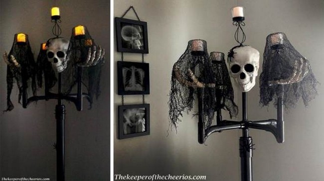 DIY Candelabra For Halloween