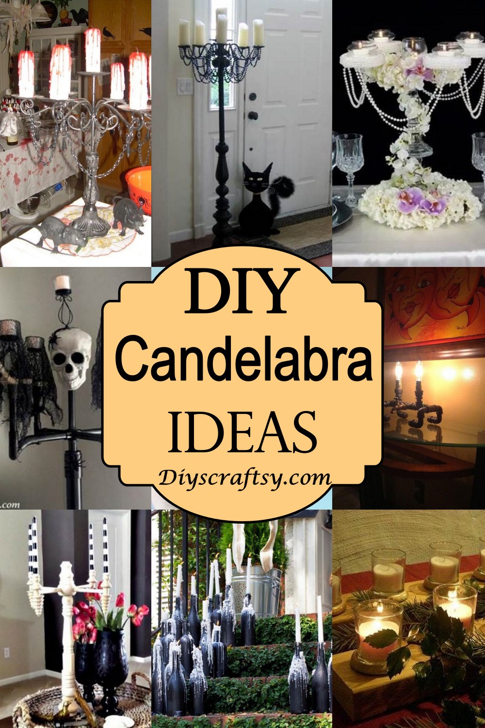 24 DIY Candelabra Ideas DIYsCraftsy