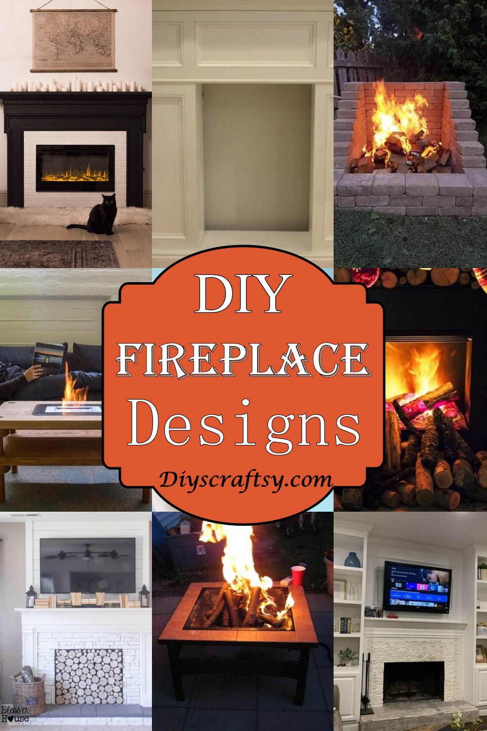 17 DIY Fireplace Designs And Ideas DIYsCraftsy