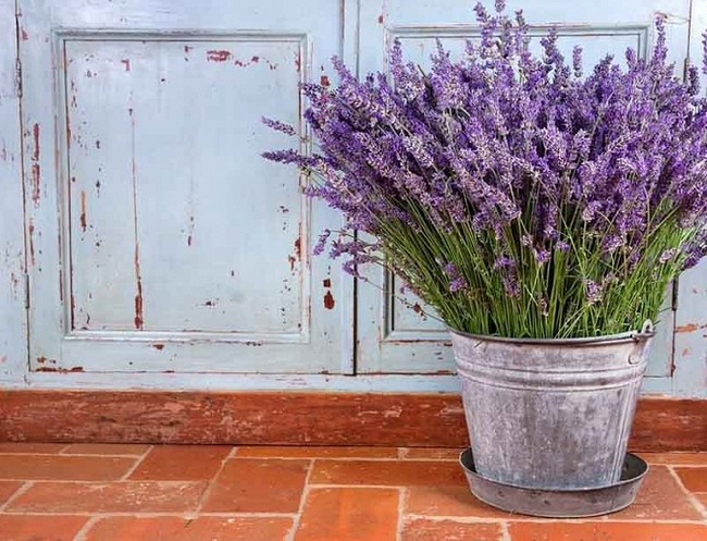 DIY Lavender Tub Porch