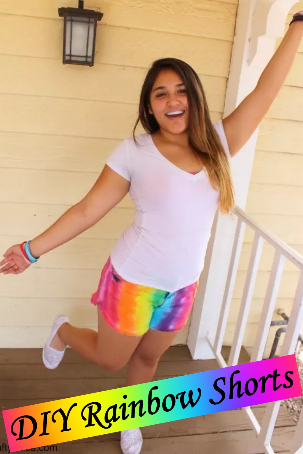 DIY Rainbow Shorts