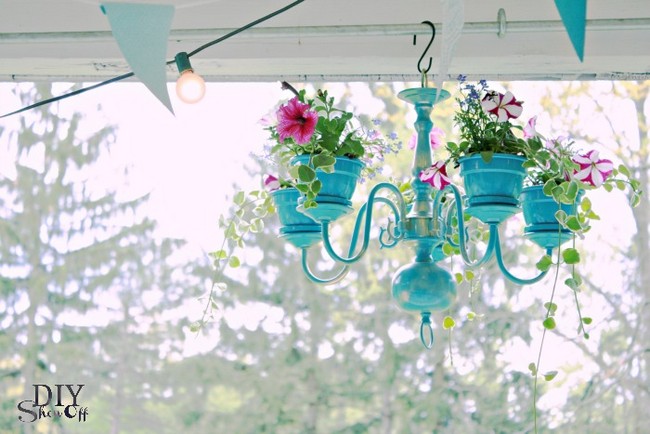 DIY Spring Chandelier Planter Tutorial