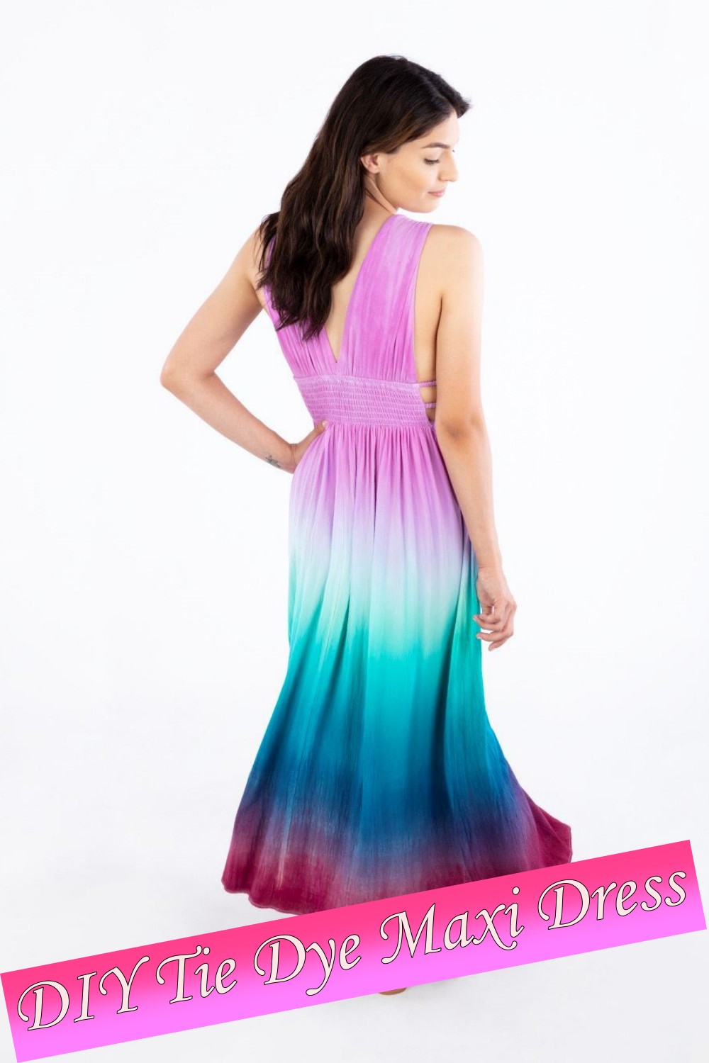 DIY Tie Dye Maxi Dress
