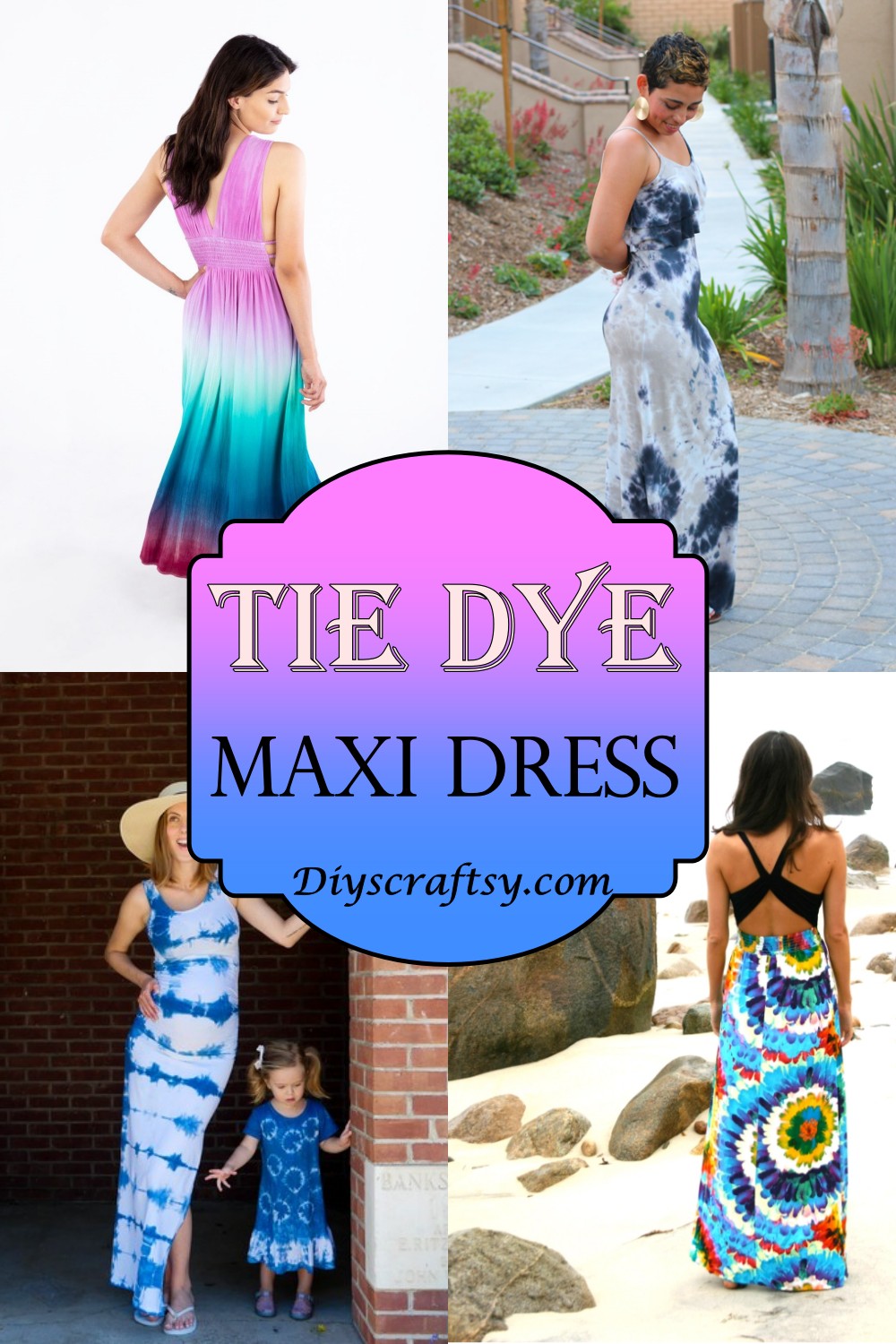 12 DIY Tie Dye Maxi Dress ideas - DIYS 