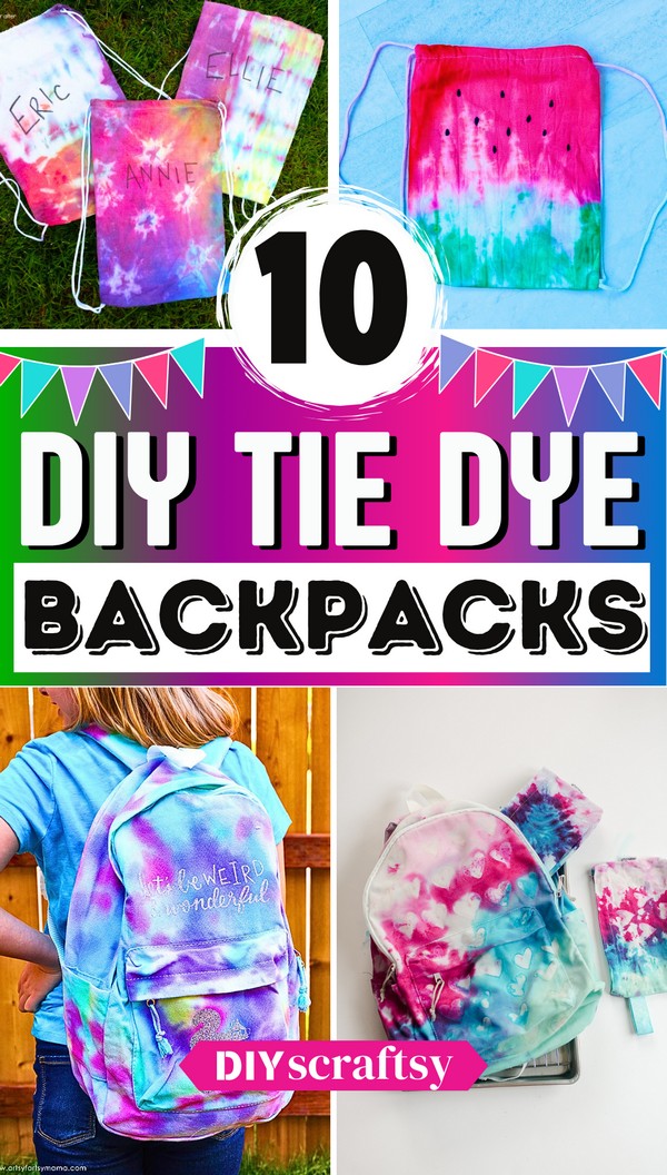 10 DIY Tie Dye Backpacks