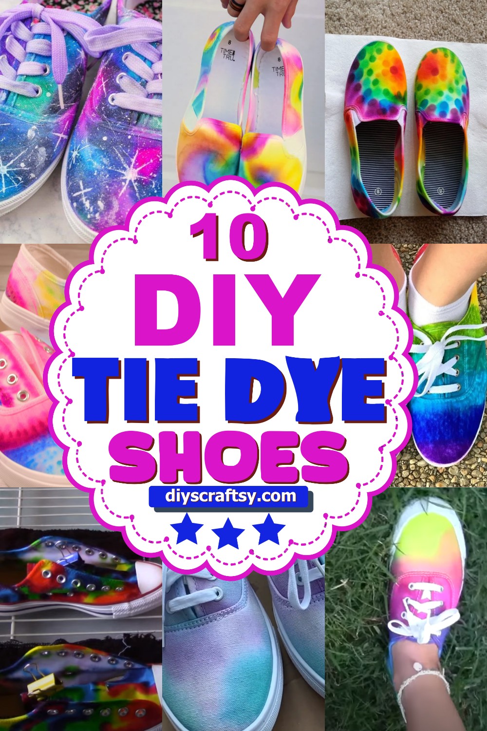 10 DIY Tie Dye Shoes How Do You Make Tie Dye Shoes DIYsCraftsy