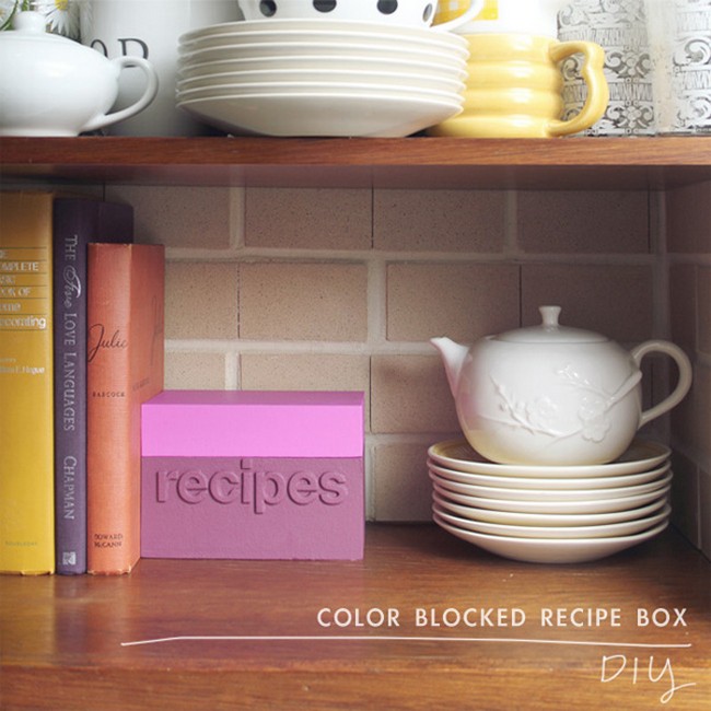 Color-block Recipe Box