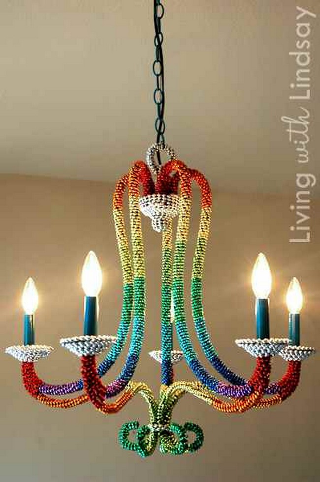 DIY Beaded Chandelier 1