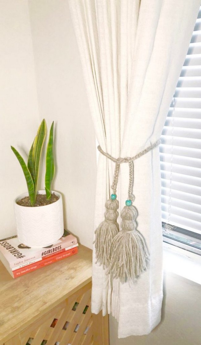 24 DIY Curtain Tie Back Projects DIYsCraftsy
