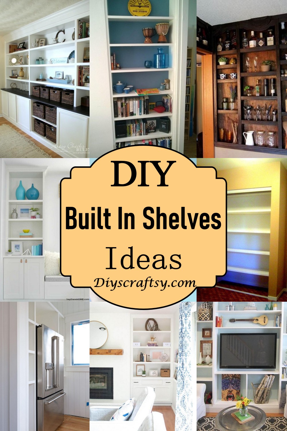 24 Easy DIY Built In Shelves Ideas DIYsCraftsy