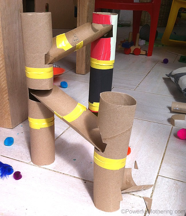 DIY Cardboard Marble Run